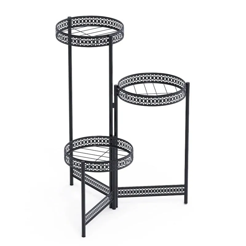 3/4 Layers Metal Plant Stand Folding Flower Rack