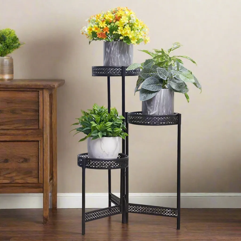 3/4 Layers Metal Plant Stand Folding Flower Rack