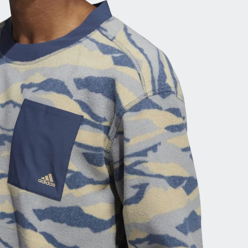 Adidas Texture-Print Crewneck Sweatshirt