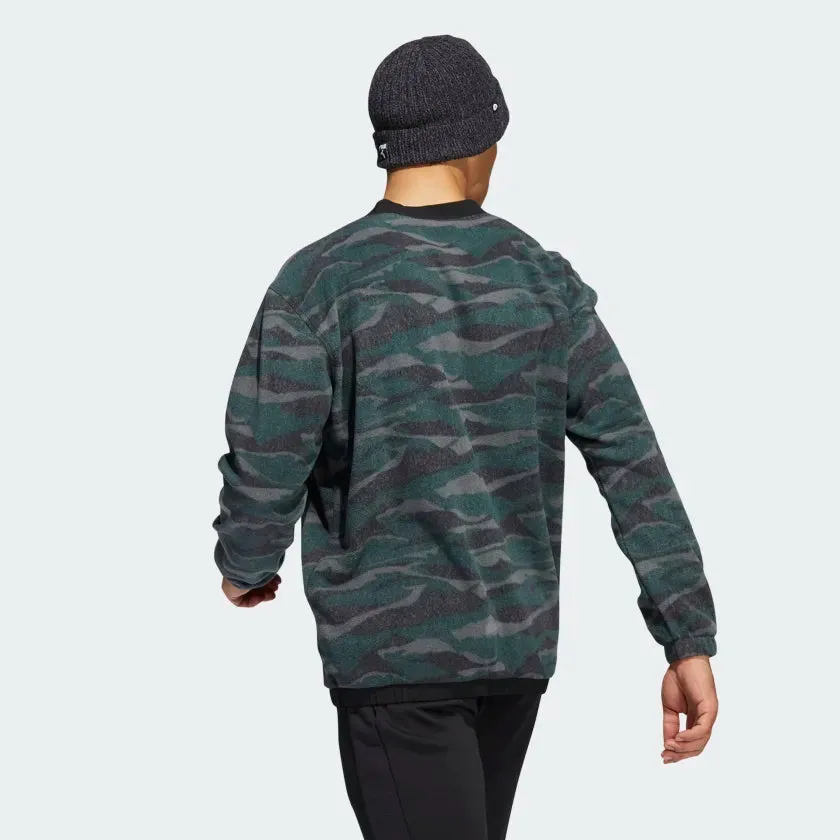 Adidas Texture-Print Crewneck Sweatshirt