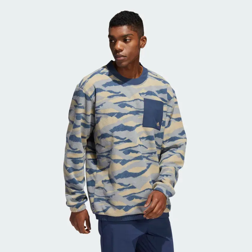 Adidas Texture-Print Crewneck Sweatshirt