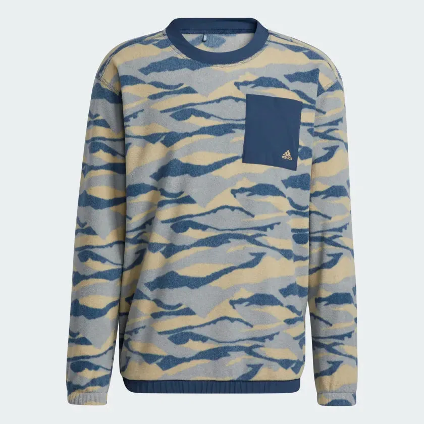 Adidas Texture-Print Crewneck Sweatshirt