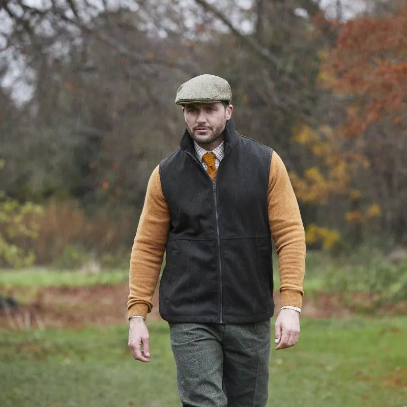 Alan Paine Berwick Mens Wool Gilet - Dark Olive