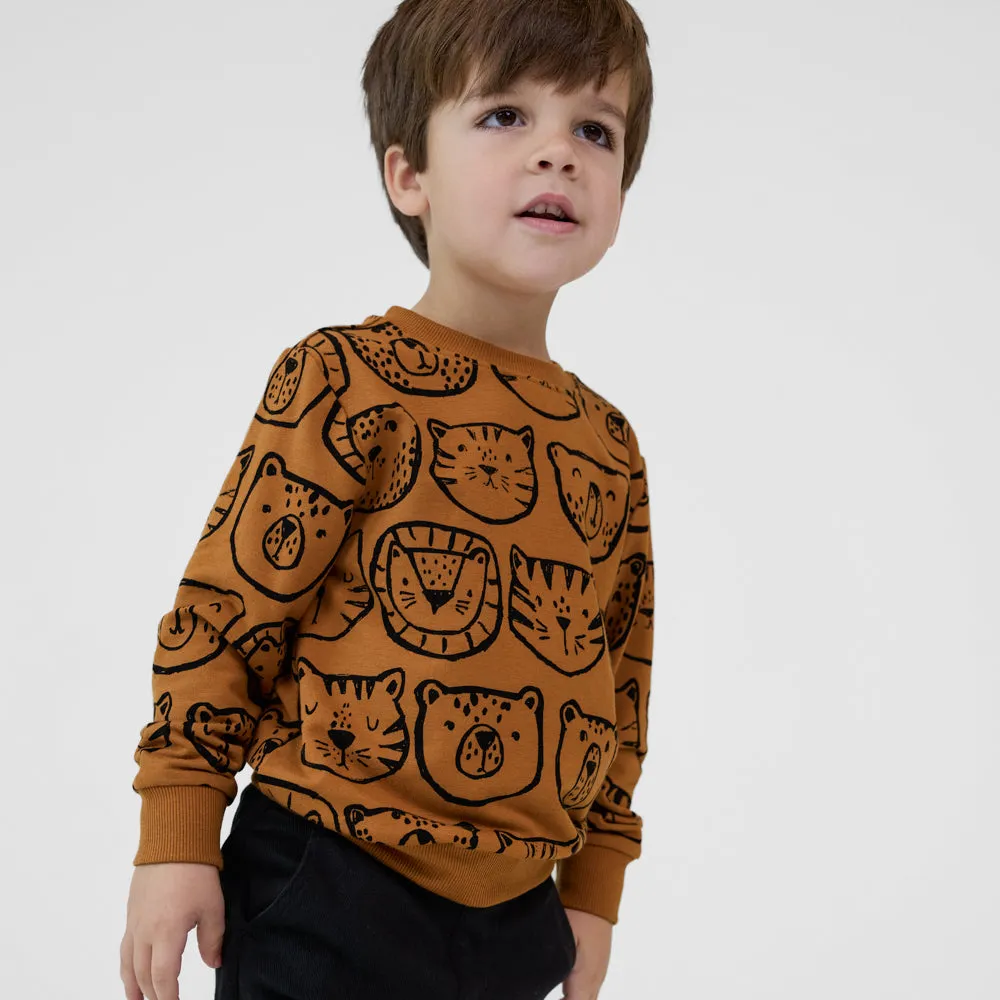 Amber Lions, Tigers & Bears Crewneck Sweatshirt