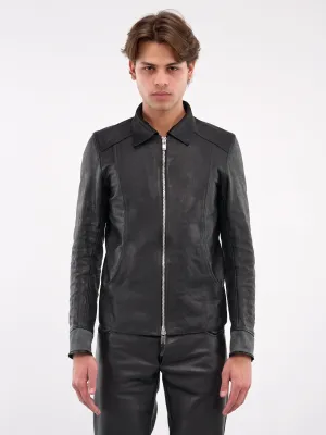 Aviator Leather Jacket (AVM-SOFT-HORSE-FG-BLACK)