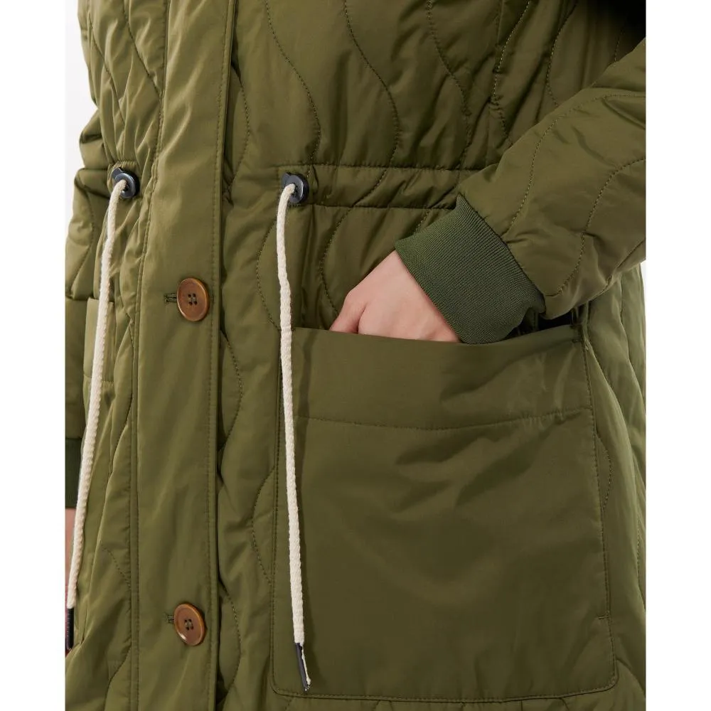 Barbour Astley Ladies Quilted Coat - Dark Moss