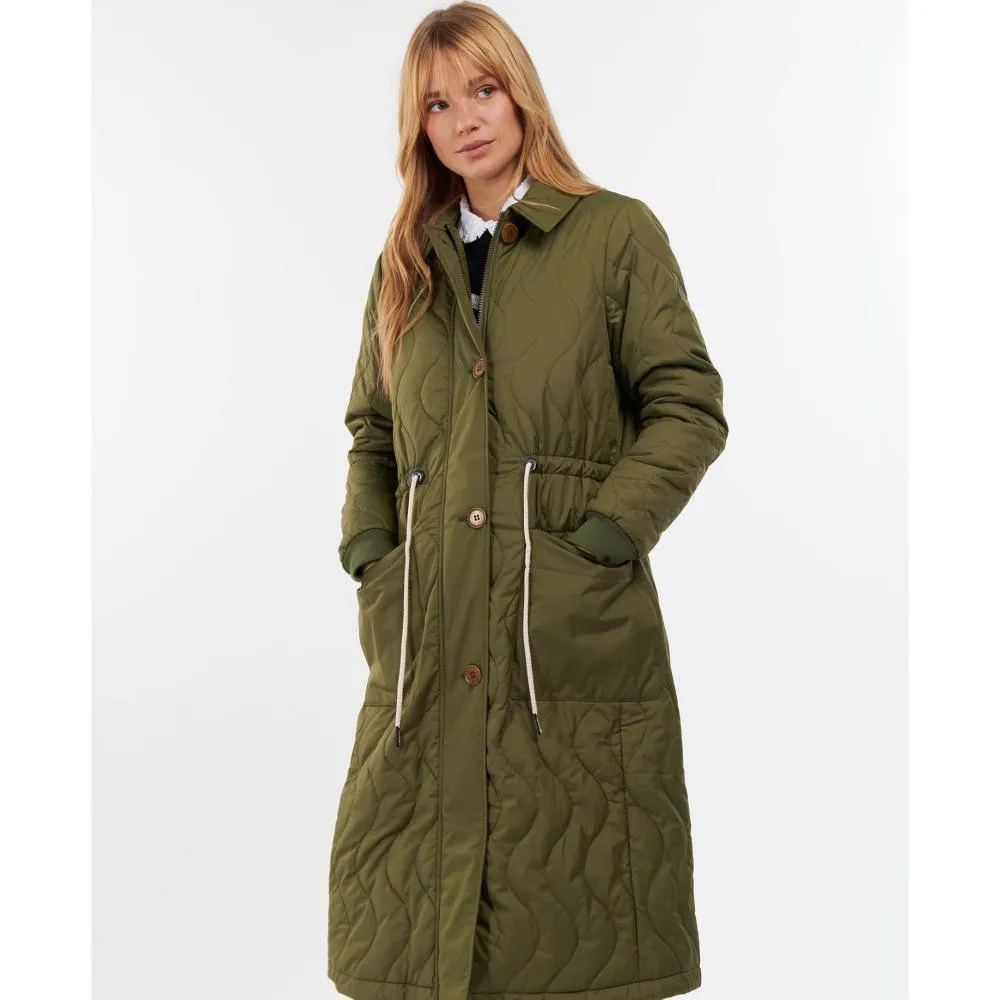 Barbour Astley Ladies Quilted Coat - Dark Moss