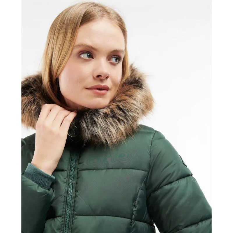 Barbour Midhurst Ladies Quilted Faux Fur Hood Jacket - Alchemy Green