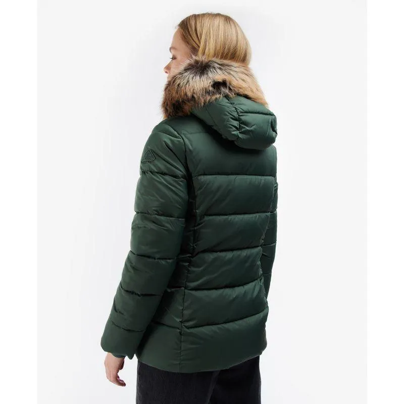 Barbour Midhurst Ladies Quilted Faux Fur Hood Jacket - Alchemy Green