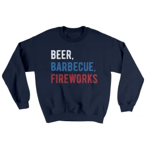 Beer, Barbecue, Fireworks Ugly Sweater