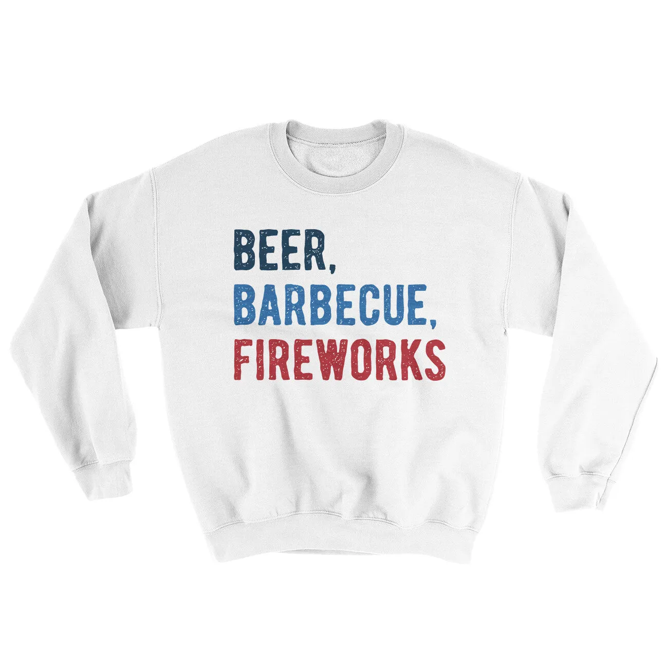 Beer, Barbecue, Fireworks Ugly Sweater