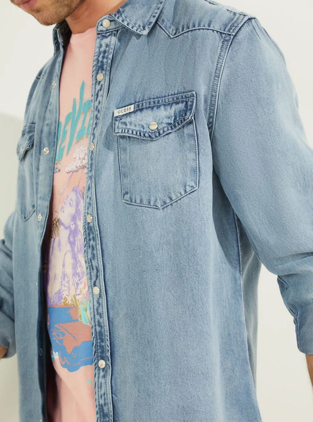 Bluestar Slim Light Denim Western Shirt