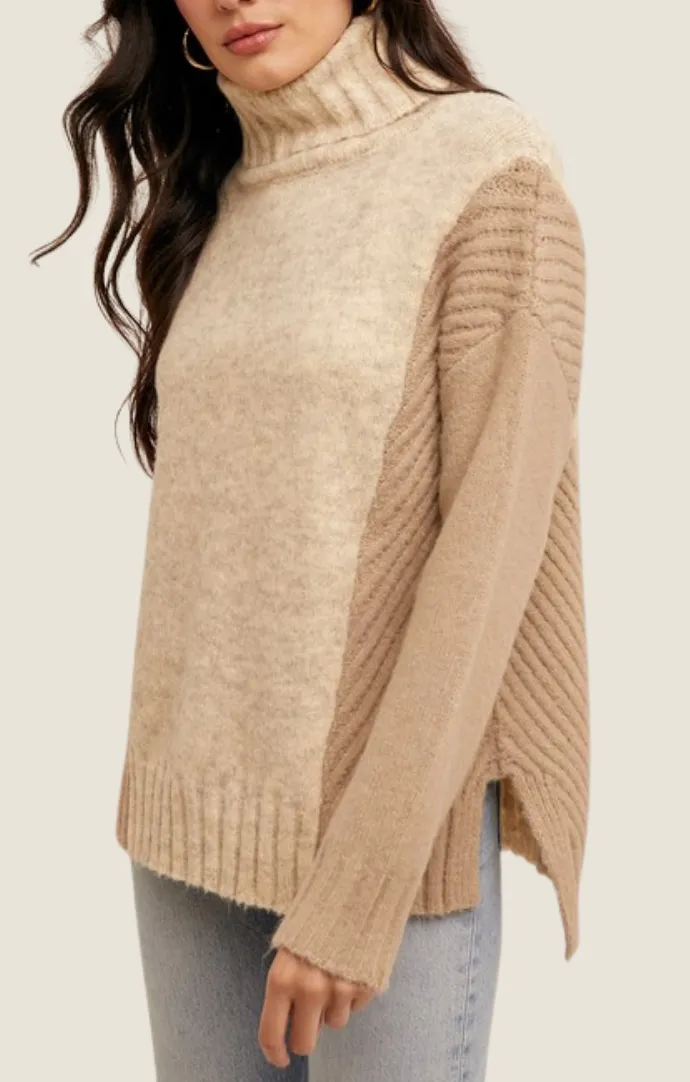 Capri Natural Color Block Sweater