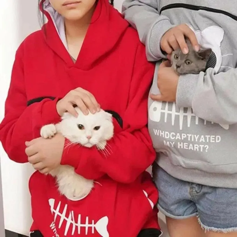 Cat Pocket Hoodie Sweatshirt