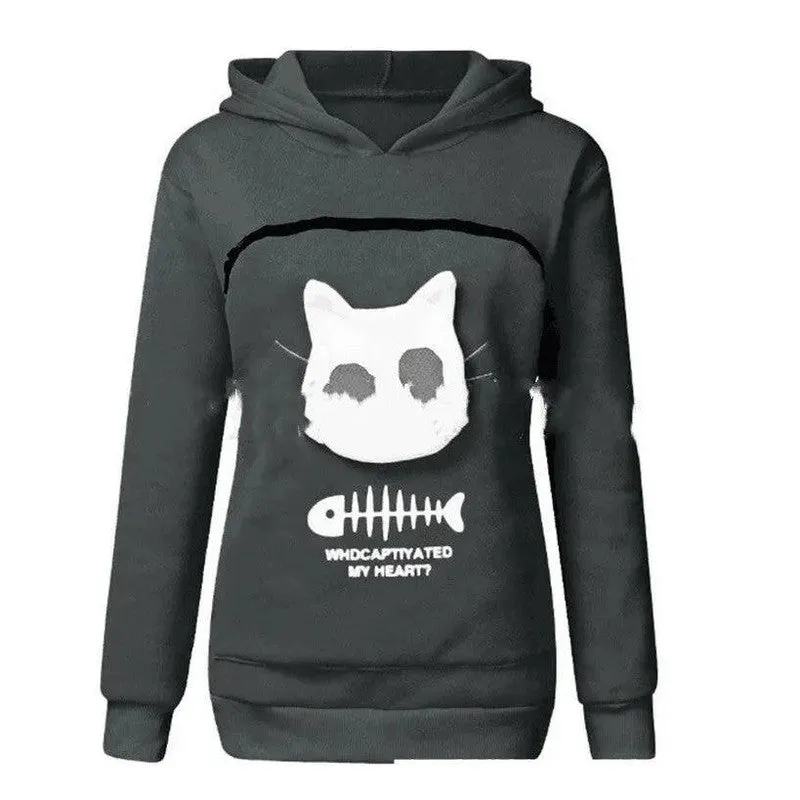 Cat Pocket Hoodie Sweatshirt