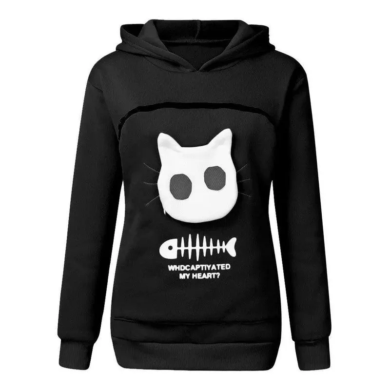 Cat Pocket Hoodie Sweatshirt