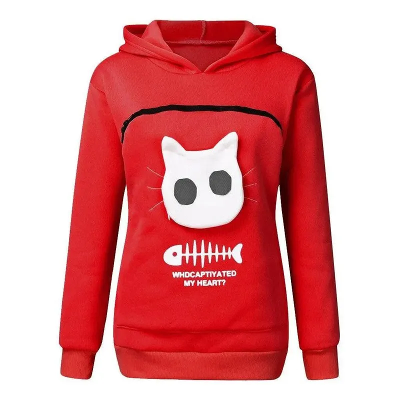 Cat Pocket Hoodie Sweatshirt