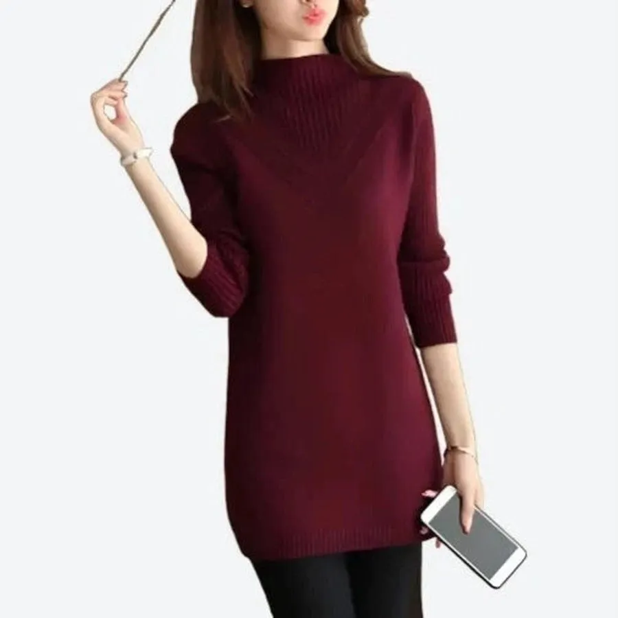 Chic Ribbed Knit Turtleneck Sweaters