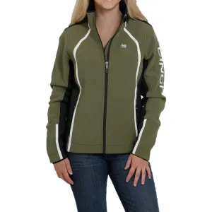 Cinch Ladies Color Blocked Bonded Olive Green Jacket MAJ9875001