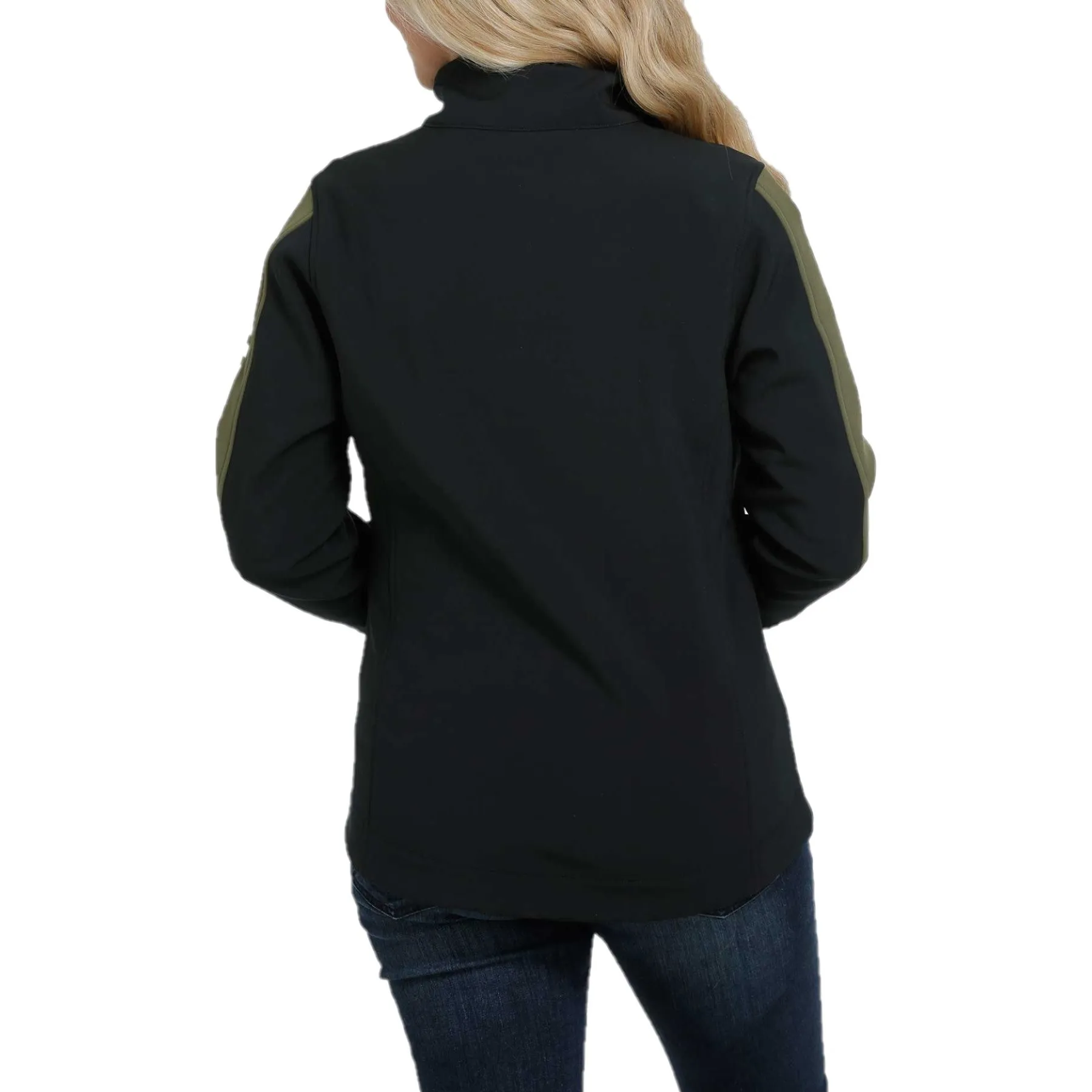 Cinch Ladies Color Blocked Bonded Olive Green Jacket MAJ9875001