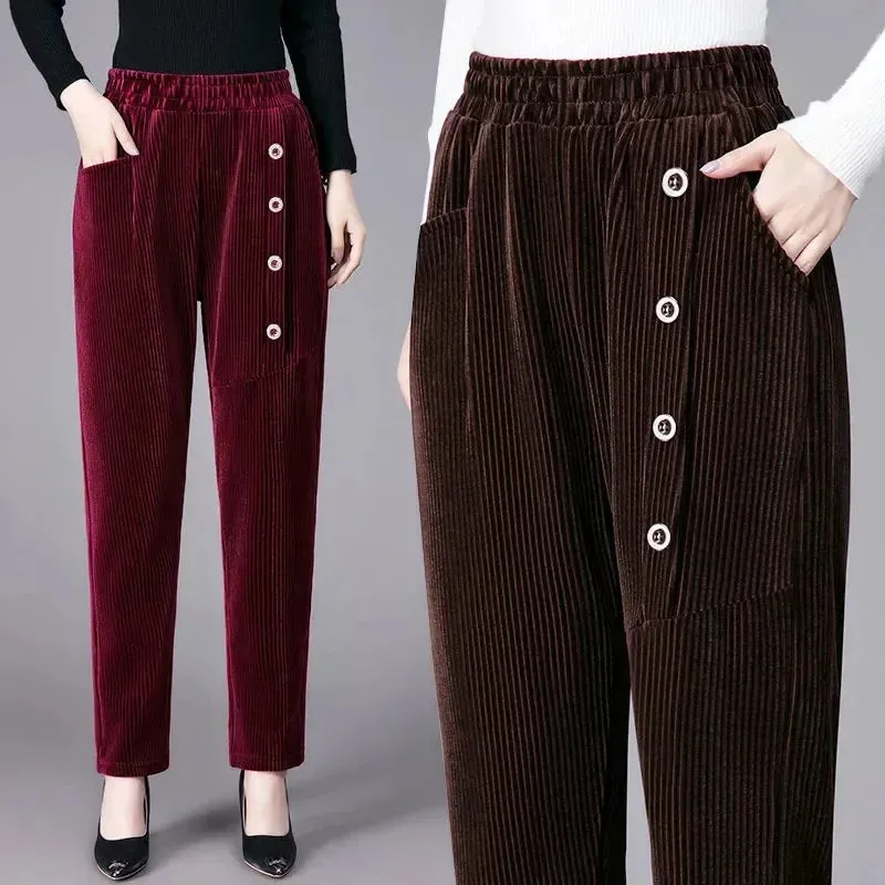 Corduroy Straight Pants