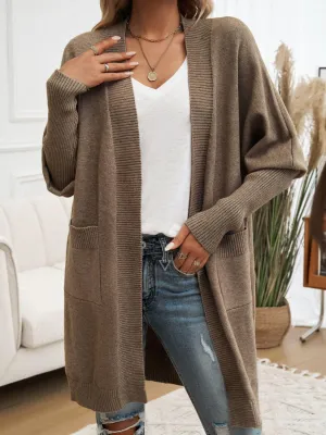 Cozy Open Front Long Sleeve Cardigan