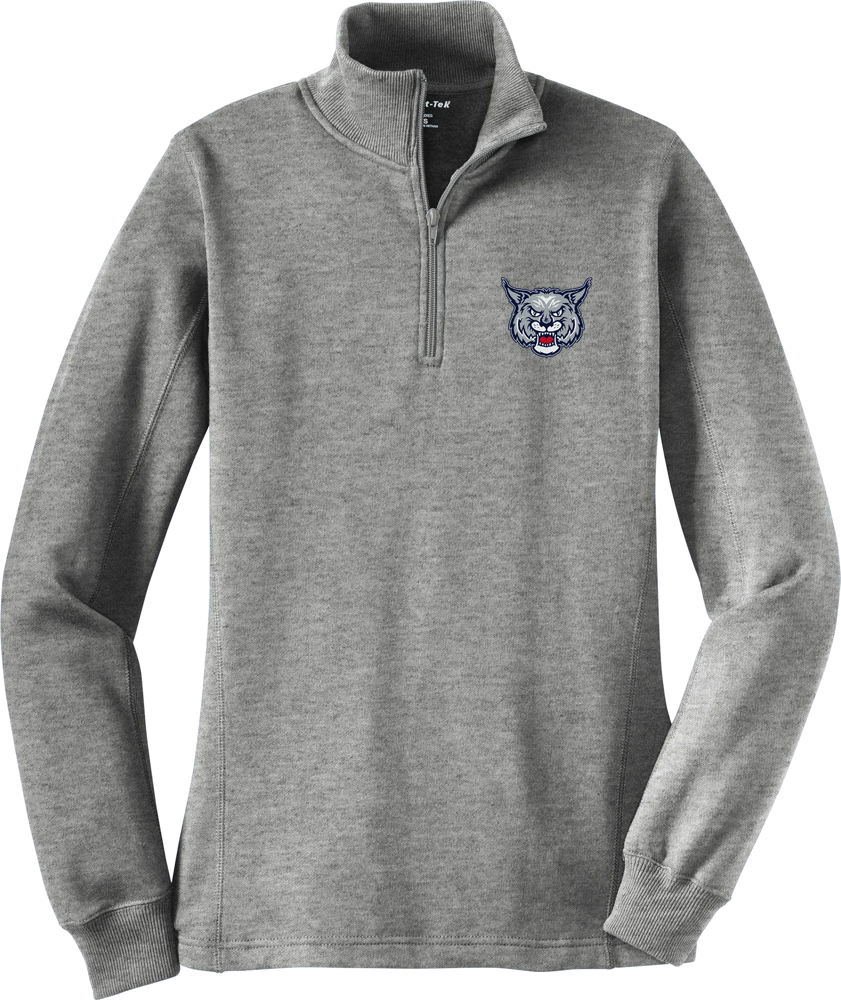 CT Bobcats Ladies 1/4-Zip Sweatshirt