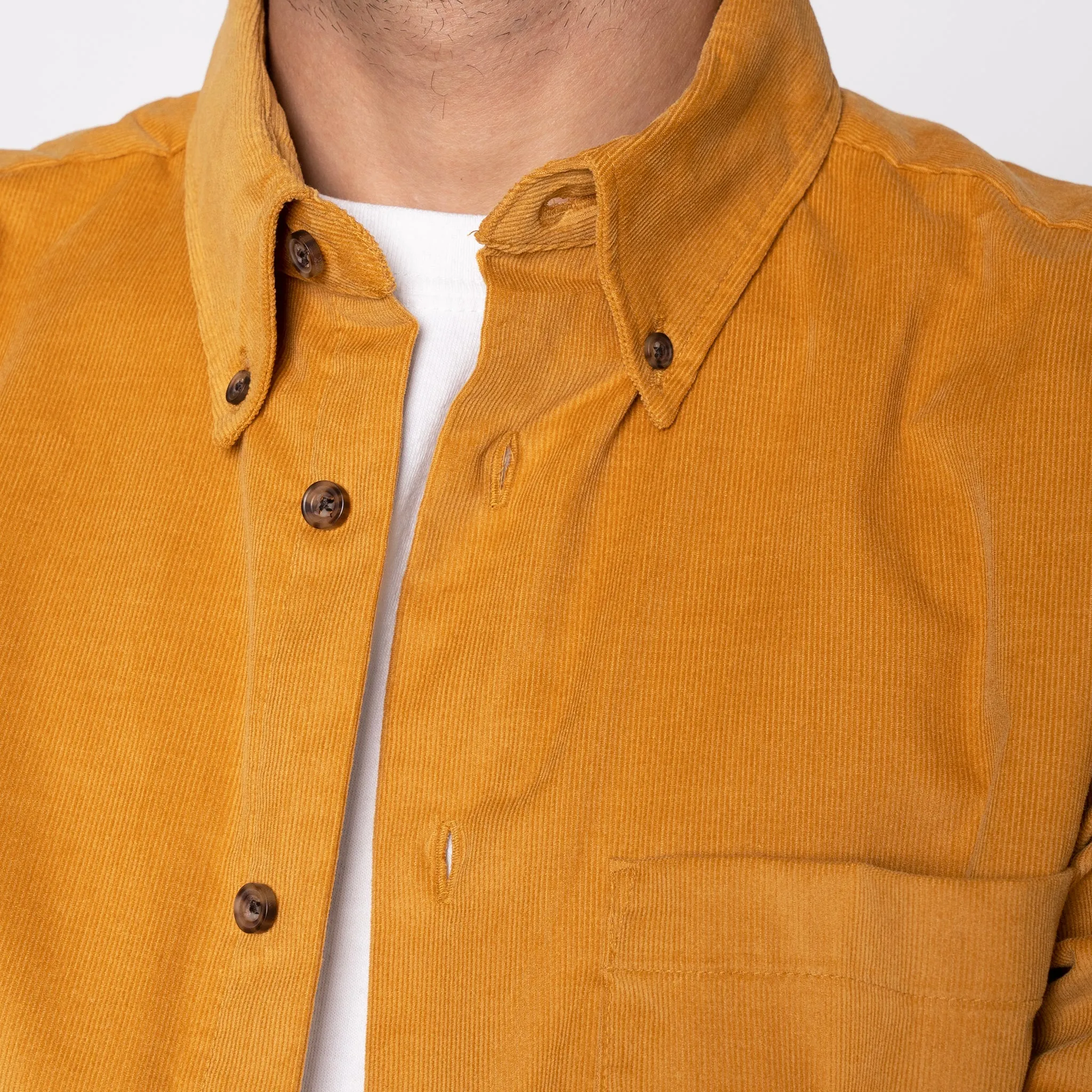 Easy Shirt - Cotton Dyed Corduroy - Golden Brown