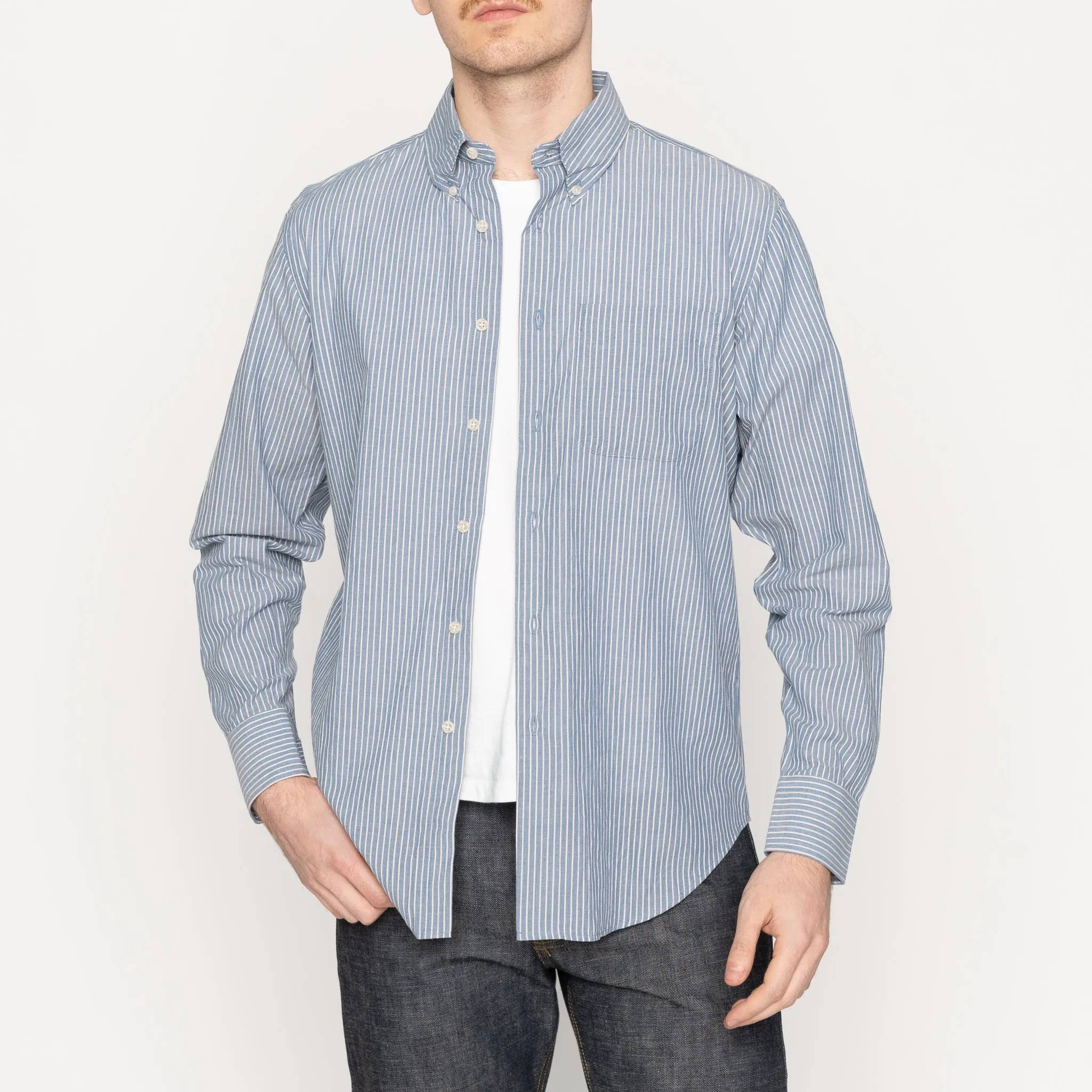 Easy Shirt - Organic Cotton Dobby - Blue