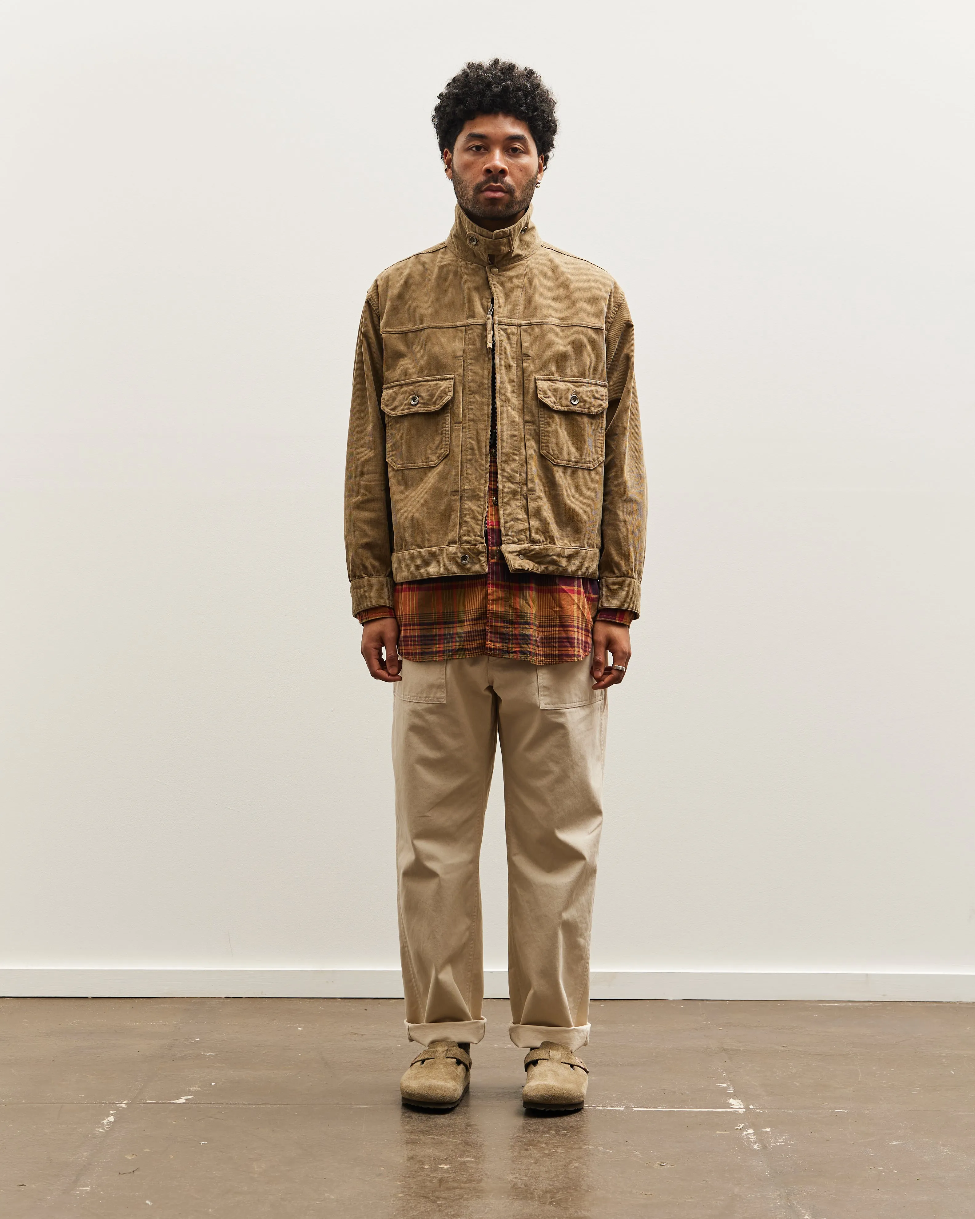 Engineered Garments Corduroy Trucker Jacket, Khaki