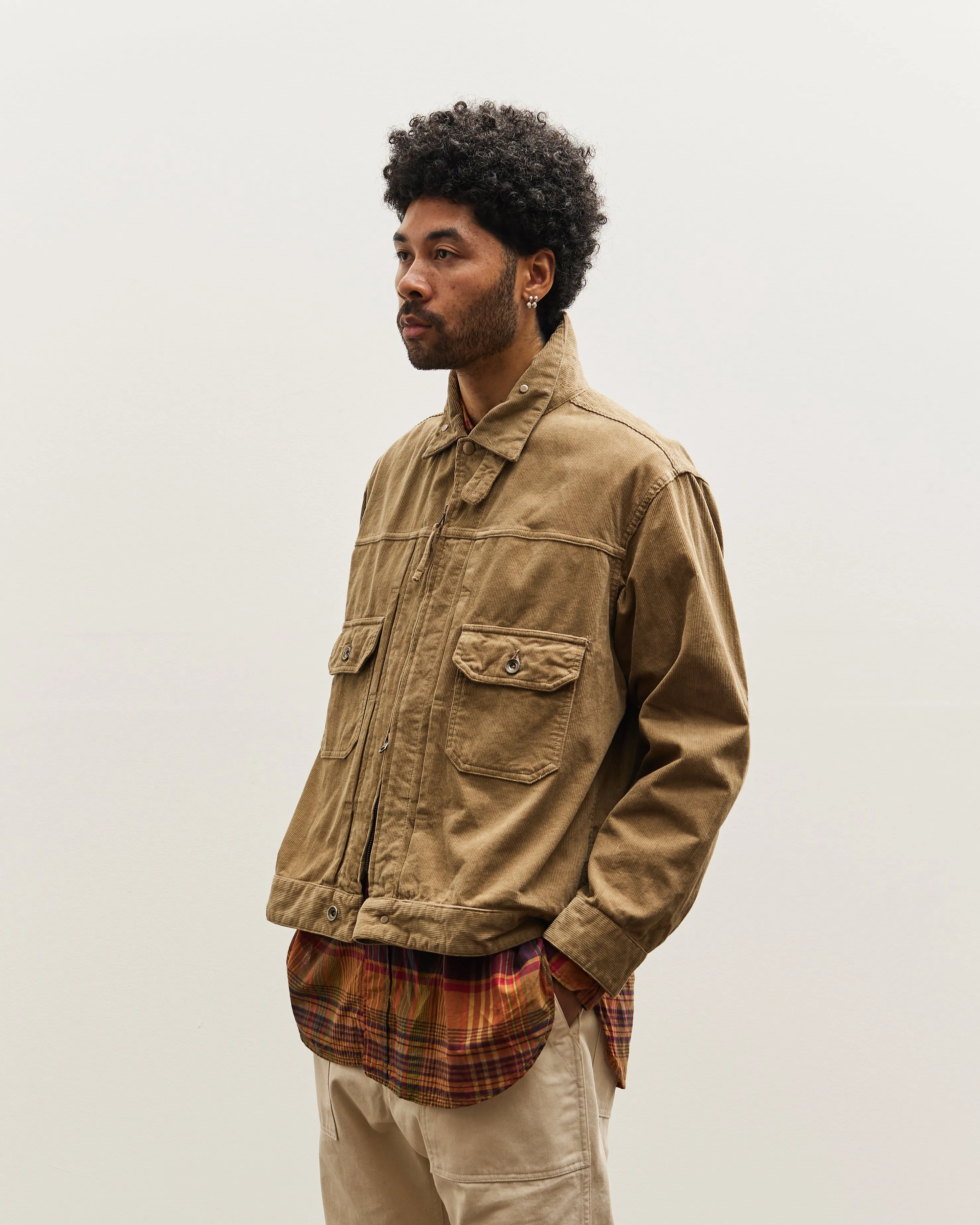 Engineered Garments Corduroy Trucker Jacket, Khaki