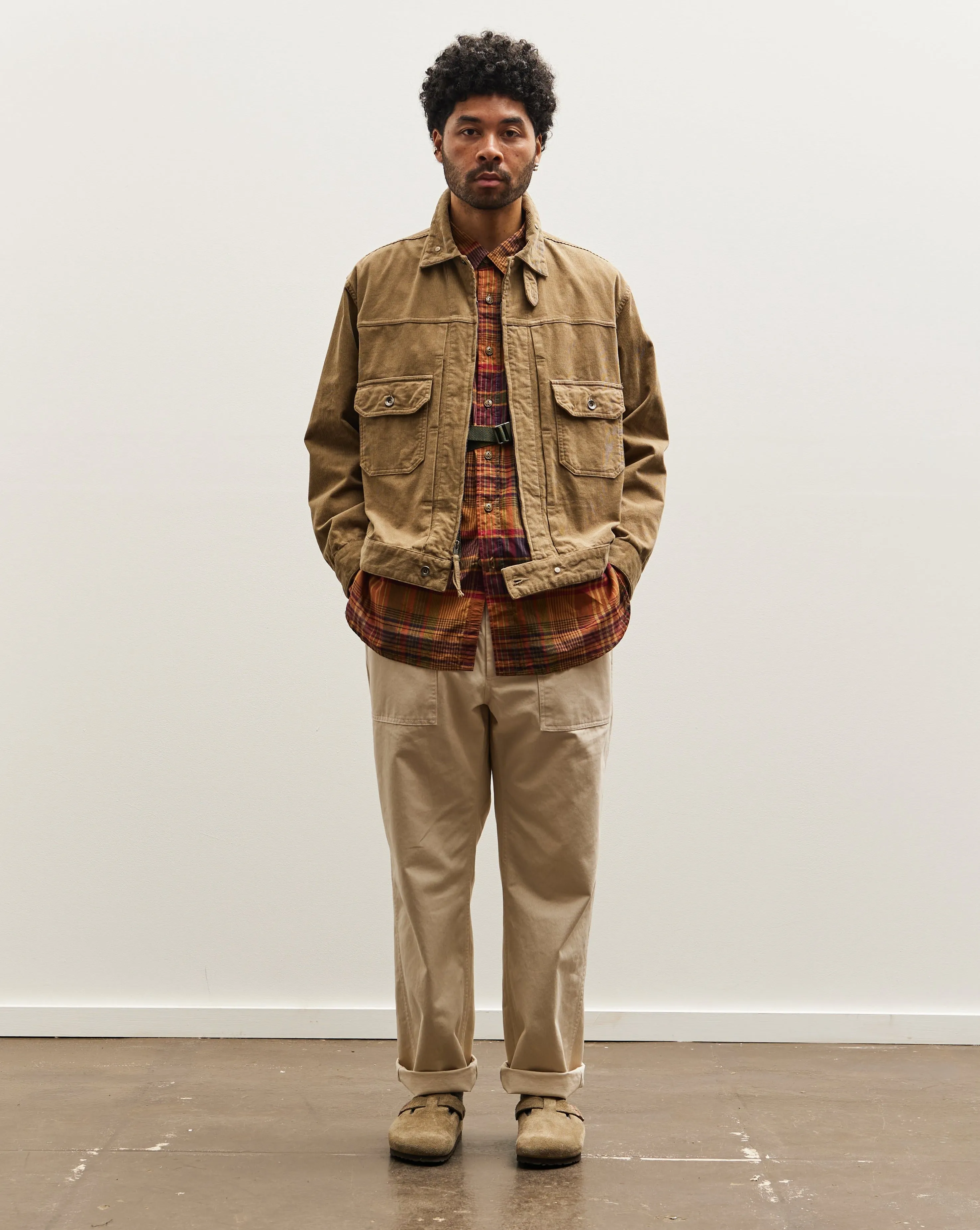 Engineered Garments Corduroy Trucker Jacket, Khaki