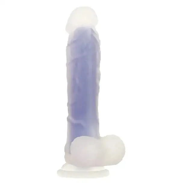 Evolved Luminous 8" Glowing Dildo with Suction Cup Base