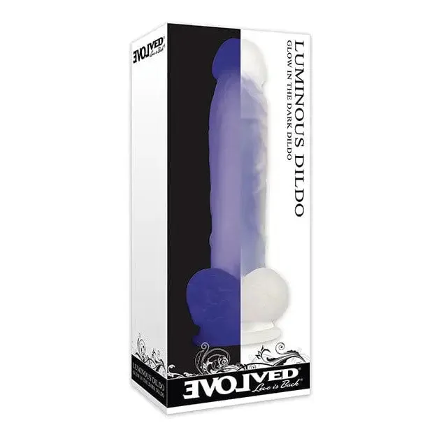 Evolved Luminous 8" Glowing Dildo with Suction Cup Base