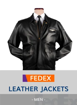 FedEx UNIFORM LEATHER JACKETS MEN