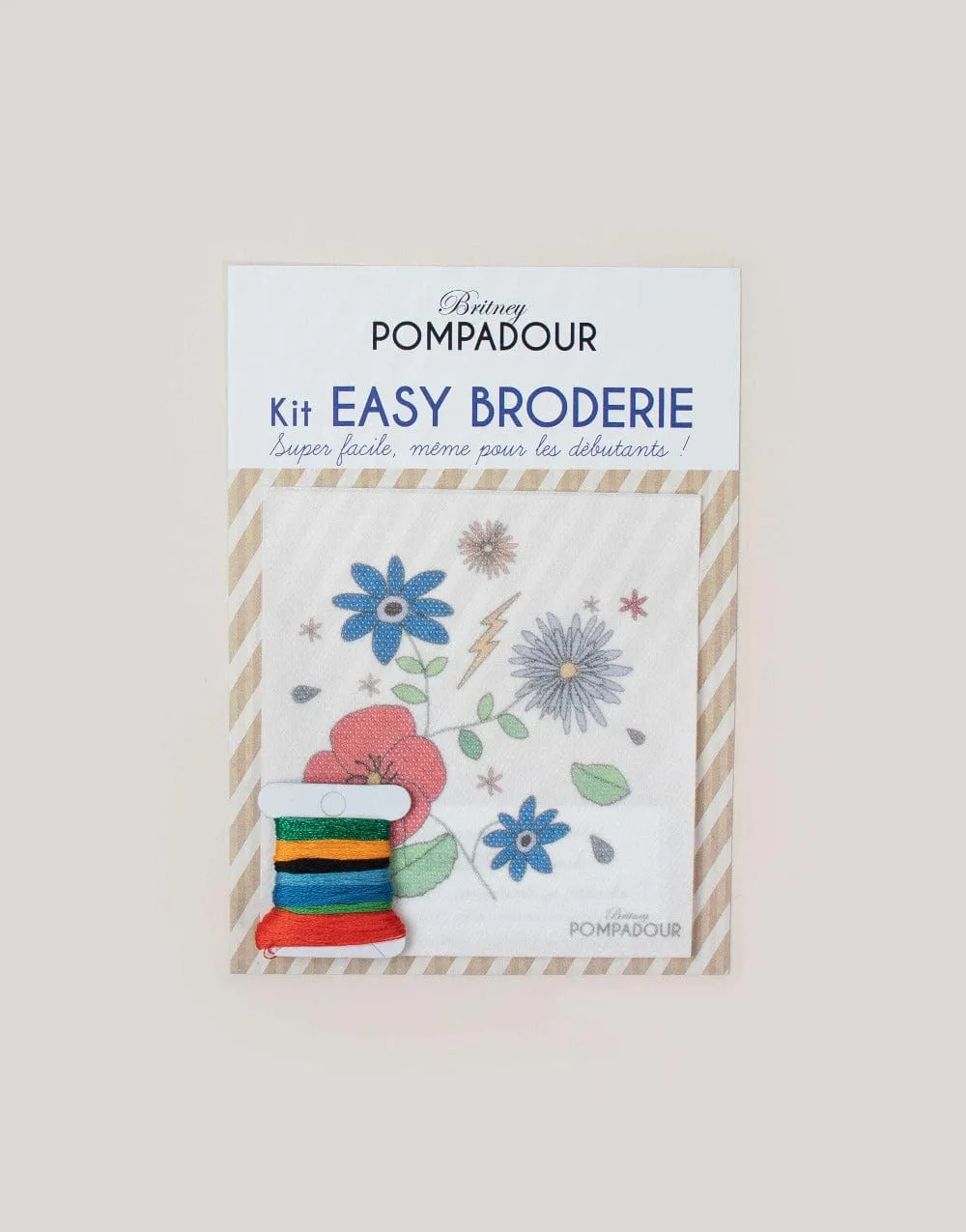 Flowers Embroidery Kit, Britney Pompadour