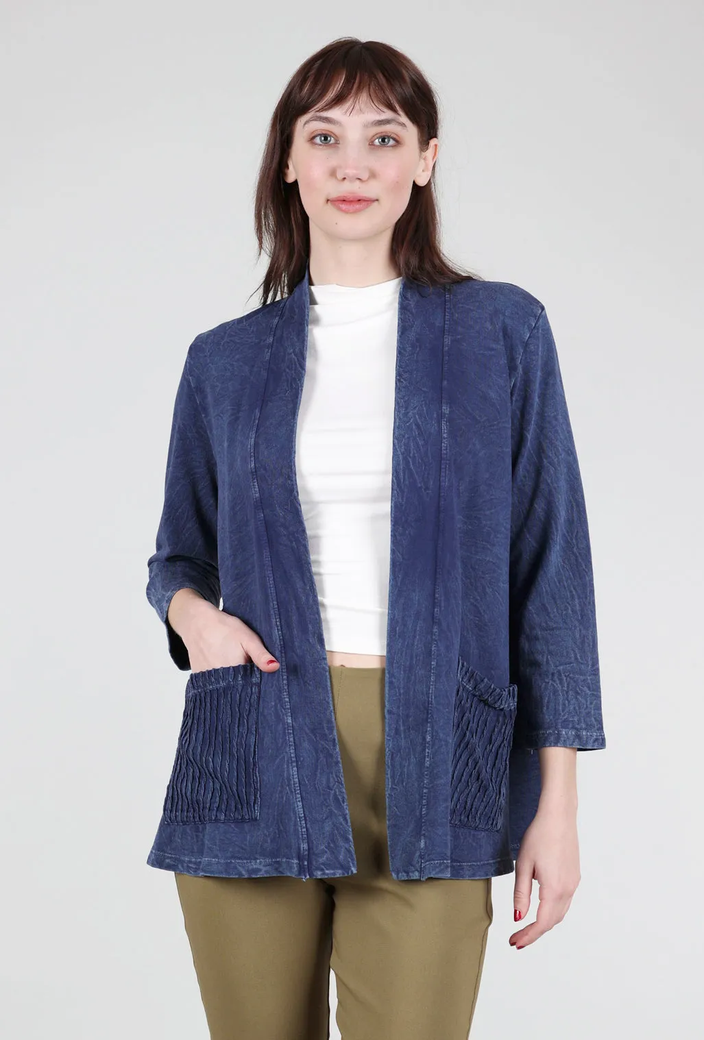 French Terry Jacket, Denim