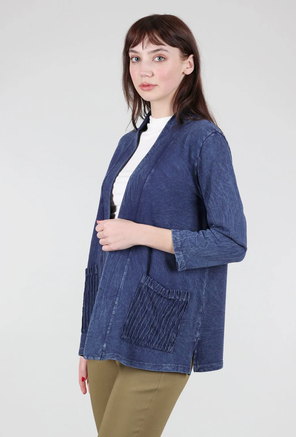 French Terry Jacket, Denim