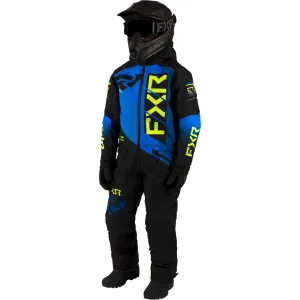 FXR Child Helium Snowmobile Monosuit Black/Blue/HiVis