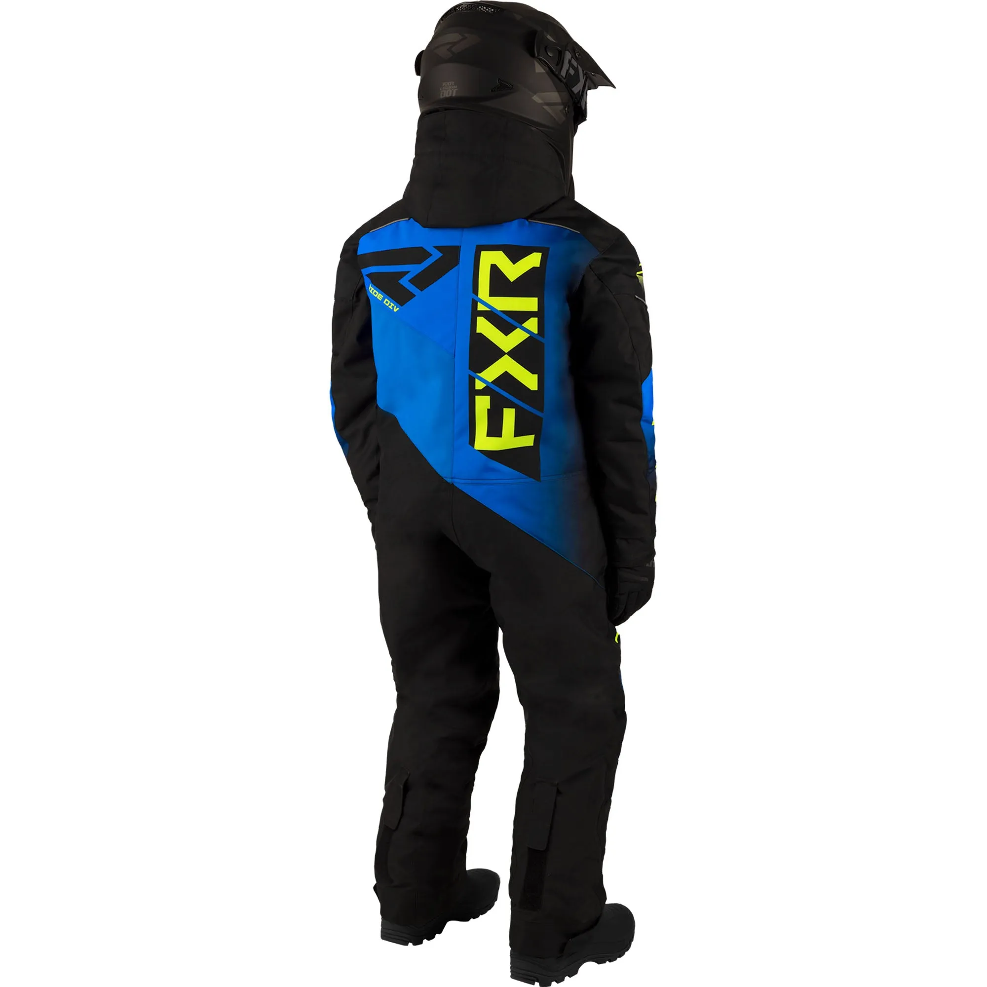 FXR Child Helium Snowmobile Monosuit Black/Blue/HiVis