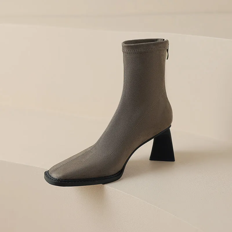 FY Zoe Stylish Heeled Ankle Boots