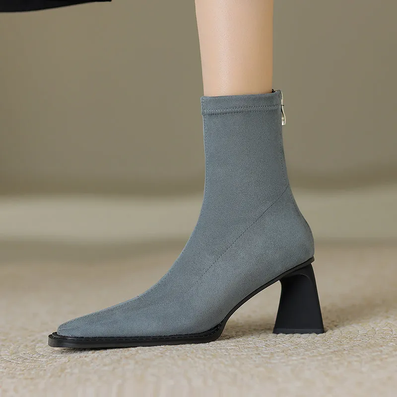 FY Zoe Stylish Heeled Ankle Boots