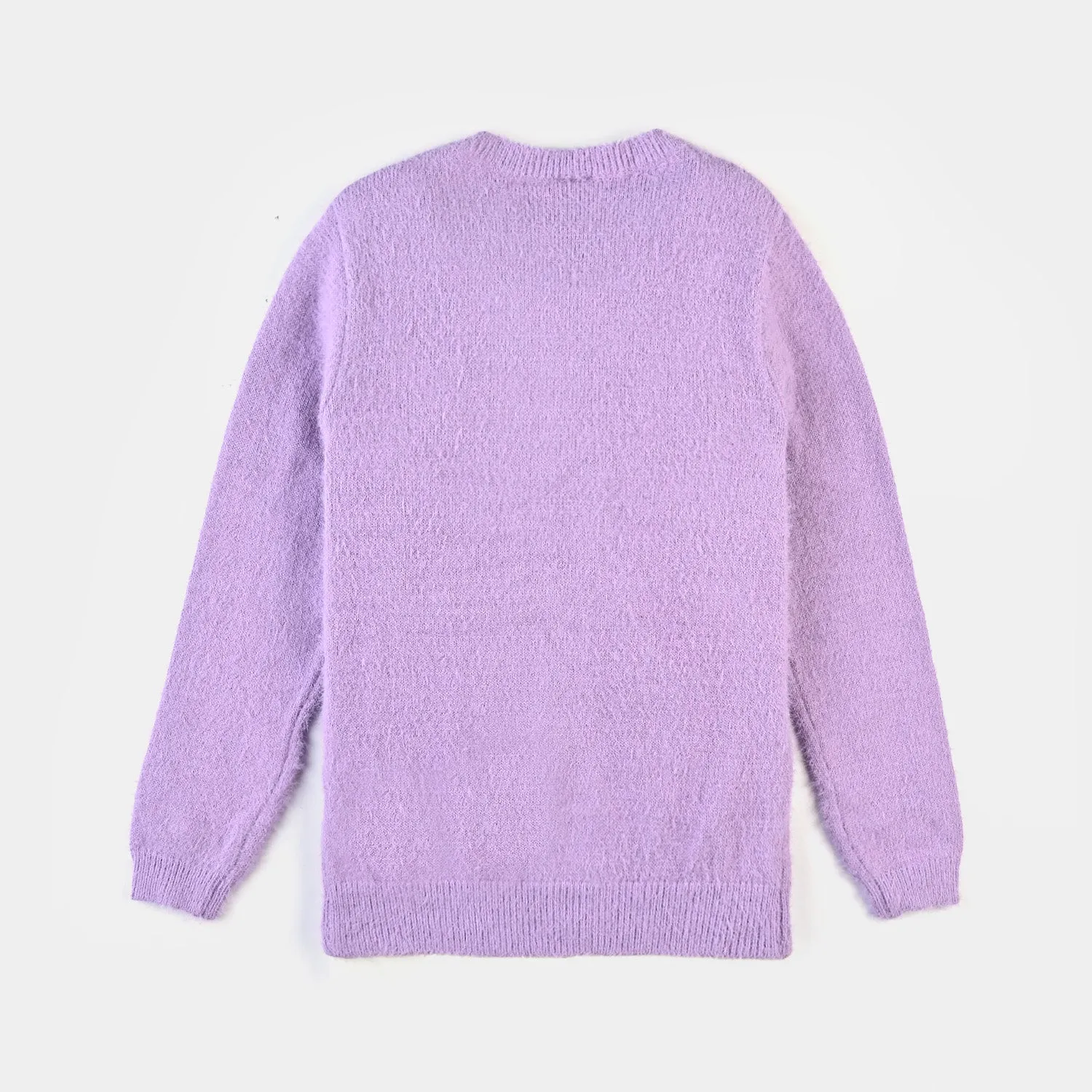 Girls Acrylic Sweater Circles-Lilac