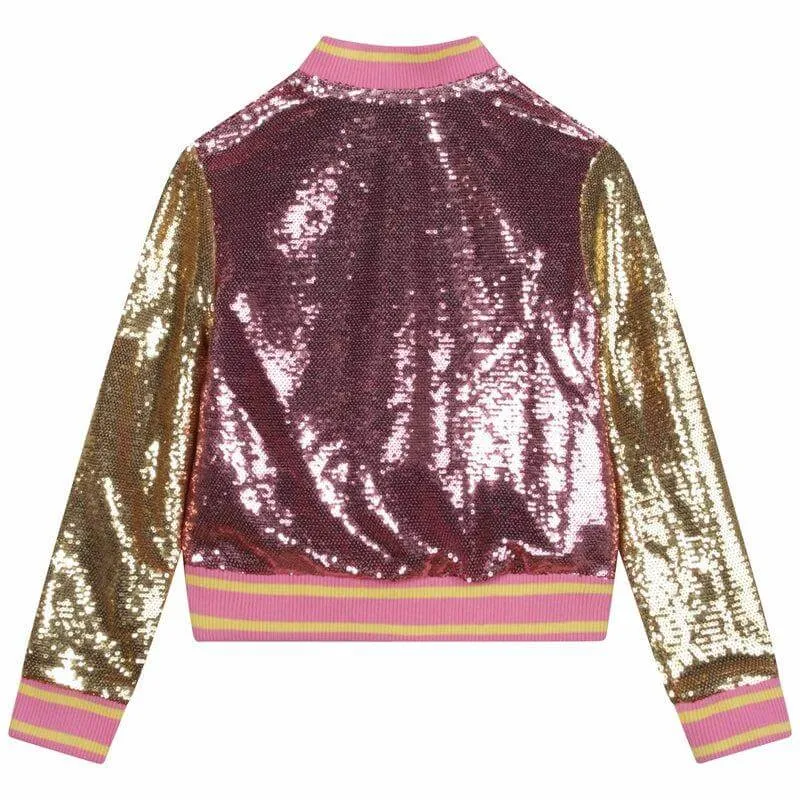 Girls Sequin Bomber Jacket