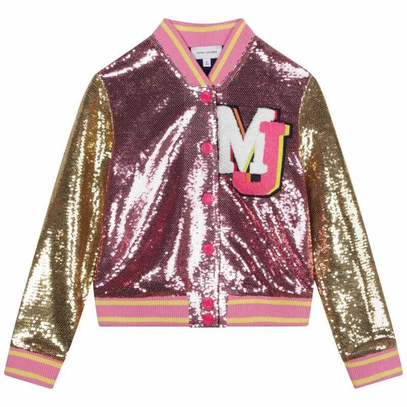 Girls Sequin Bomber Jacket