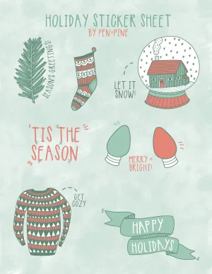 Holiday Sticker Sheet