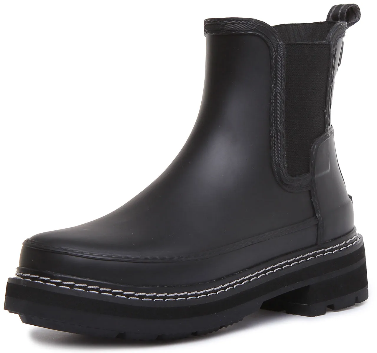 Hunter Refined Stitch Chelsea In Black For Women