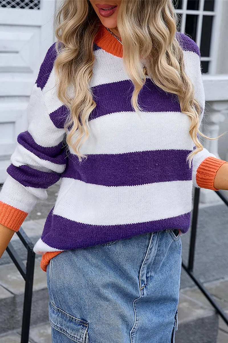 HWR1254 Vibrant Stripe Sweater