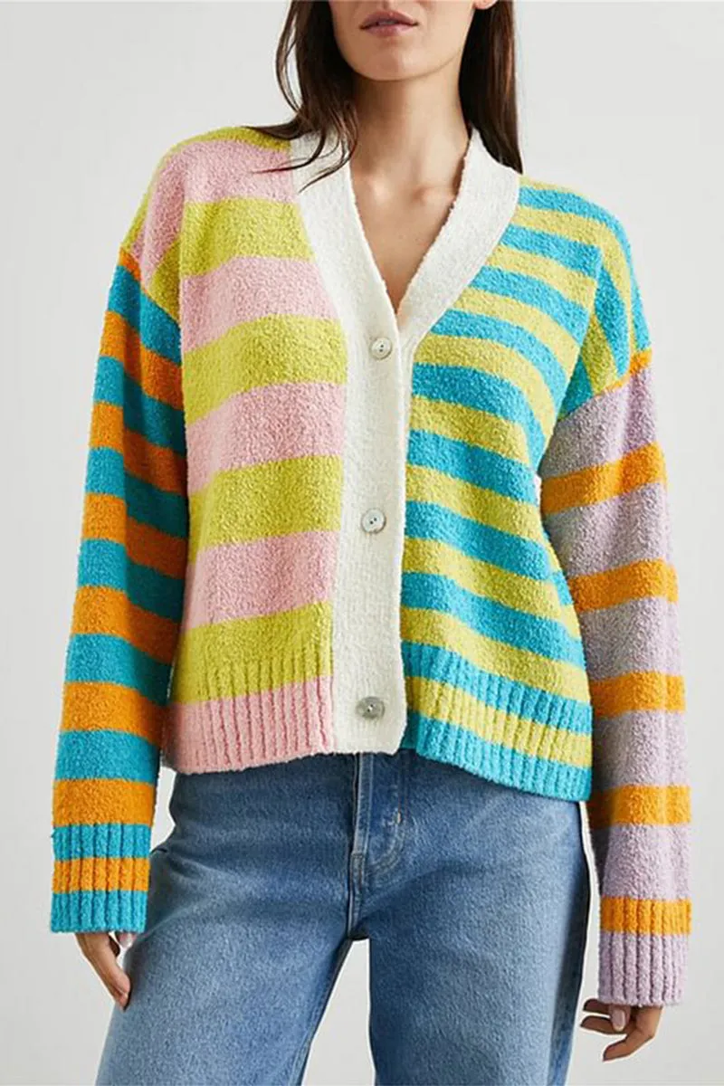 HWS1394 Rainbow Vibes Cardigan