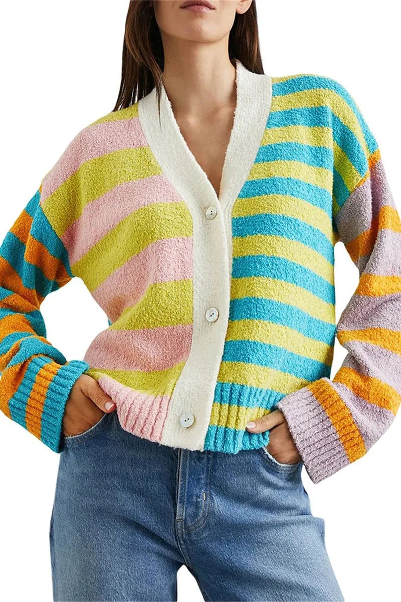 HWS1394 Rainbow Vibes Cardigan